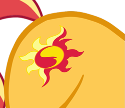 Size: 641x552 | Tagged: safe, artist:gmaplay, imported from derpibooru, sunset shimmer, pony, unicorn, butt, cutie mark, female, flank, simple background, solo, transparent background