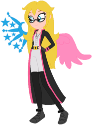 Size: 406x549 | Tagged: safe, artist:selenaede, artist:user15432, imported from derpibooru, oc, human, equestria girls, base used, clothes, crossover, equestria girls style, equestria girls-ified, fingerless gloves, glasses, gloves, hand on hip, jewelry, necklace, shoes, simple background, sneakers, solo, white background, wings
