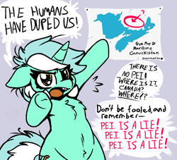 Size: 1100x1000 | Tagged: safe, artist:skoon, imported from derpibooru, lyra heartstrings, pony, unicorn, bipedal, canada, chest fluff, conspiracy, female, mare, paranoid, prince edward island, sketch, solo