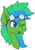 Size: 1973x2850 | Tagged: safe, artist:skylarpalette, imported from derpibooru, oc, oc only, oc:shockie, pegasus, pony, :p, blue eyes, bust, cheek fluff, colored, ear fluff, flat colors, goggles, green fur, happy, male, pegasus oc, simple background, solo, stallion, tongue out, transparent background, wings