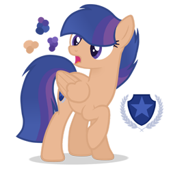 Size: 1280x1280 | Tagged: safe, artist:magicuniclaws, imported from derpibooru, oc, oc only, oc:star shield, pegasus, pony, female, mare, offspring, parent:flash sentry, parent:twilight sparkle, parents:flashlight, simple background, solo, transparent background