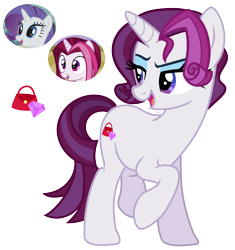 Size: 1720x1830 | Tagged: safe, artist:cherrycandi, imported from derpibooru, cayenne, rarity, pony, unicorn, cutie mark, eyeshadow, female, fusion, fusion:cayennity, magical lesbian spawn, makeup, mare, offspring, parent:cayenne, parent:rarity, parents:cayennity, simple background, solo, transparent background
