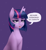 Size: 1932x2106 | Tagged: safe, artist:xuczio, imported from derpibooru, twilight sparkle, pony, unicorn, bust, fanart, friendship is carrots, hoofbeat, solo, speech bubble, unamused, unicorn twilight