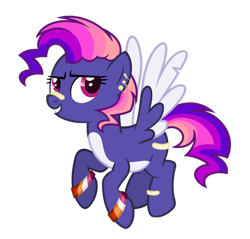 Size: 1024x977 | Tagged: safe, artist:sapphiretwinkle, imported from derpibooru, oc, oc only, pegasus, pony, female, lesbian pride flag, magical lesbian spawn, mare, offspring, parent:pinkie pie, parent:rainbow dash, parents:pinkiedash, pride, pride flag, simple background, solo, transparent background, two toned wings, wings