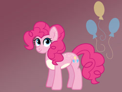 Size: 1024x768 | Tagged: safe, artist:rainydayjitters, imported from derpibooru, pinkie pie, earth pony, pony, alternate design, female, solo