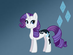 Size: 1024x768 | Tagged: safe, artist:rainydayjitters, imported from derpibooru, rarity, pony, unicorn, alternate design, female, solo