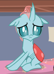 Size: 560x771 | Tagged: safe, imported from derpibooru, screencap, ocellus, changedling, changeling, school raze, cropped, cute, diaocelles, female, sitting, solo, worried