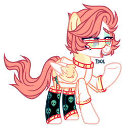 Size: 1629x1641 | Tagged: safe, artist:rerorir, imported from derpibooru, oc, oc only, pegasus, pony, clothes, female, mare, shirt, simple background, socks, solo, sunglasses, transparent background, two toned wings, wings