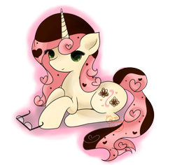 Size: 1367x1290 | Tagged: safe, artist:ambercatlucky2, imported from derpibooru, oc, oc only, oc:chocolate strawberri vanilli breezi, pony, unicorn, eyeglasses, glasses, horn, simple background, sitting, solo, transparent background, unicorn oc