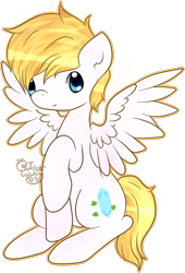 Size: 962x1418 | Tagged: safe, artist:ambercatlucky2, imported from derpibooru, oc, oc only, oc:ice luck, pegasus, pony, pegasus oc, simple background, sitting, solo, transparent background, wings