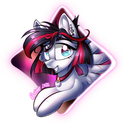 Size: 2048x2048 | Tagged: safe, artist:mychelle, imported from derpibooru, oc, oc only, oc:diaspra, pegasus, pony, bust, female, mare, portrait, simple background, solo, transparent background