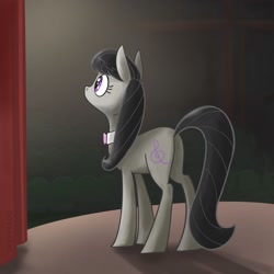 Size: 1280x1280 | Tagged: safe, artist:pfeffaroo, imported from derpibooru, octavia melody, earth pony, pony, curtain, curtains, female, mare, solo, stage