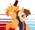 Size: 1014x902 | Tagged: safe, artist:megapon3, imported from derpibooru, pony, bill cipher, dipper pines, gravity falls, ponified