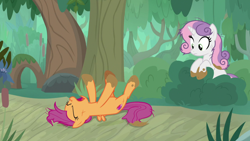 Size: 1920x1080 | Tagged: safe, imported from derpibooru, screencap, scootaloo, sweetie belle, growing up is hard to do, mud, older, older scootaloo, older sweetie belle