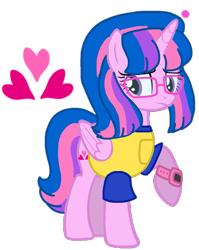 Size: 861x1080 | Tagged: safe, alternate version, artist:徐詩珮, imported from derpibooru, oc, oc only, oc:hsu amity, alicorn, pony, alicorn oc, base used, clothes, eyelashes, female, frown, glasses, horn, mare, not twilight sparkle, raised hoof, simple background, solo, transparent background, watch, wings