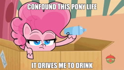 Size: 640x360 | Tagged: safe, imported from derpibooru, screencap, pinkie pie, earth pony, pony, badge of shame, my little pony: pony life, spoiler:pony life s01e13, caption, confound these ponies, female, g4.5, image macro, solo, text