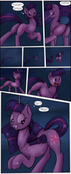 Size: 1920x4691 | Tagged: safe, artist:shieltar, imported from derpibooru, part of a set, twilight sparkle, pony, unicorn, comic:giant twilight, butt, comic, cute, dialogue, female, giant pony, giant twilight sparkle, giantess, growth, horn, impossibly long tail, jewelry, large butt, macro, magic, mare, necklace, part of a series, plot, pony bigger than a planet, pony bigger than a solar system, pony bigger than a star, pony heavier than a black hole, signature, size difference, solo, space, stars, the ass was fat, this train has no brakes, transformation, twibutt, unicorn twilight