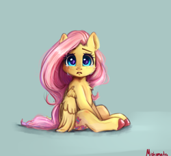 Size: 2660x2431 | Tagged: safe, artist:miokomata, imported from derpibooru, fluttershy, pegasus, pony, big eyes, chest fluff, colored hooves, crying, cute, female, freckles, freckleshy, looking at you, mare, shyabetes, solo, teary eyes