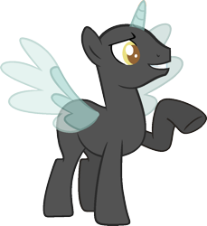 Size: 986x1075 | Tagged: safe, artist:pegasski, imported from derpibooru, oc, oc only, alicorn, pony, marks and recreation, (male) base, alicorn oc, bald, base, horn, male, pony base, raised hoof, simple background, smiling, smirk, solo, stallion, transparent background, two toned wings, underhoof, wings