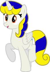 Size: 4000x5749 | Tagged: safe, artist:melisareb, derpibooru exclusive, imported from derpibooru, oc, oc only, oc:starflashing twinkle, alicorn, pony, derpibooru community collaboration, 2021 community collab, absurd resolution, cute, female, mare, ocbetes, raised hoof, simple background, solo, transparent background, vector