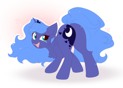 Size: 3500x2500 | Tagged: safe, artist:kebchach, imported from derpibooru, princess luna, alicorn, pony, butt, chest fluff, ear fluff, female, high res, leg fluff, mare, moonbutt, open mouth, plot, s1 luna, solo