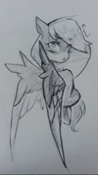 Size: 303x540 | Tagged: safe, artist:kiwwsplash, imported from derpibooru, oc, oc only, pegasus, pony, bust, pegasus oc, signature, solo, traditional art, wings