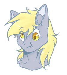 Size: 1791x2000 | Tagged: safe, artist:leawarriors, imported from derpibooru, derpy hooves, pony, derp, female, simple background, sketch, solo, transparent background