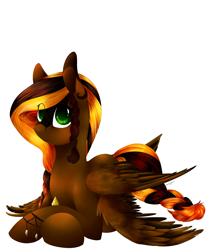 Size: 2229x2691 | Tagged: safe, artist:intfighter, imported from derpibooru, oc, oc only, pegasus, pony, braid, braided tail, pegasus oc, prone, simple background, solo, white background, wings