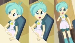 Size: 1057x616 | Tagged: safe, imported from derpibooru, screencap, tennis match, equestria girls, clothes, compression shorts, cropped, dress, female, short hair