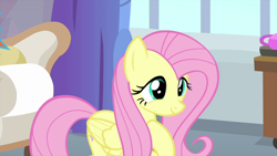 Size: 1280x720 | Tagged: safe, imported from derpibooru, screencap, fluttershy, pegasus, pony, teacher of the month (episode), spoiler:interseason shorts, cute, female, mare, proud, shyabetes, solo