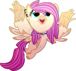 Size: 1086x1026 | Tagged: safe, artist:star-gaze-pony, imported from derpibooru, oc, oc only, oc:river flow, classical hippogriff, hippogriff, hybrid, chromatic aberration, female, interspecies offspring, offspring, parent:scootaloo, parent:terramar, parents:terraloo, simple background, solo, transparent background