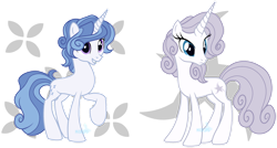Size: 1280x686 | Tagged: safe, artist:mvdkips, imported from derpibooru, majesty, princess silver swirl, pony, female, g1, g1 to g4, g4, generation leap, simple background, transparent background