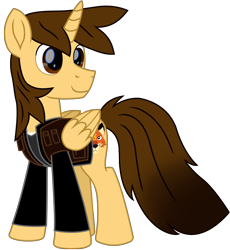 Size: 8572x9326 | Tagged: safe, artist:ejlightning007arts, imported from derpibooru, oc, oc only, oc:ej, alicorn, pony, clothes, cute, jacket, male, simple background, smiling, solo, stallion, transparent background, vector