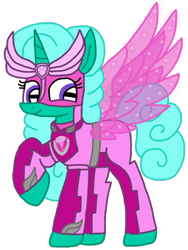 Size: 954x1269 | Tagged: safe, artist:徐詩珮, imported from derpibooru, glitter drops, pony, unicorn, series:sprglitemplight diary, series:sprglitemplight life jacket days, series:springshadowdrops diary, series:springshadowdrops life jacket days, alternate universe, artificial wings, augmented, clothes, cute, female, glitterbetes, magic, magic wings, mare, mighty pups, paw patrol, simple background, skye (paw patrol), solo, transparent background, wings