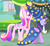 Size: 1184x1089 | Tagged: safe, imported from derpibooru, screencap, princess cadance, twilight sparkle, alicorn, pony, season 4, three's a crowd, butt, cloak, clothes, costume, cropped, duo, female, hat, lovebutt, mare, plot, sisters-in-law, star swirl the bearded costume, twilight sparkle (alicorn), wizard hat