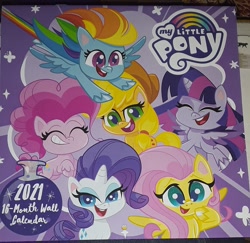Size: 1836x1787 | Tagged: safe, imported from derpibooru, applejack, fluttershy, pinkie pie, rainbow dash, rarity, twilight sparkle, alicorn, earth pony, pegasus, pony, unicorn, my little pony: pony life, 2021, calendar, female, g4.5, mane six, merchandise, photo, twilight sparkle (alicorn)