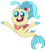 Size: 2448x2658 | Tagged: safe, artist:supahdonarudo, imported from derpibooru, princess skystar, seapony (g4), my little pony: pony life, my little pony: the movie, chibi, cute, g4, g4 to g4.5, g4.5, happy, simple background, skyabetes, style emulation, transparent background