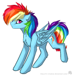 Size: 462x477 | Tagged: safe, artist:11-shadow, imported from derpibooru, rainbow dash, pegasus, pony, backwards cutie mark, female, simple background, solo, transparent background