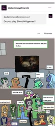 Size: 731x1669 | Tagged: safe, artist:ask-luciavampire, imported from derpibooru, oc, bat pony, earth pony, pegasus, pony, unicorn, vampire, vampony, tumblr:ask-the-pony-gamers, ask, tumblr