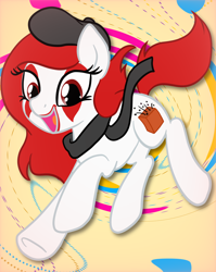 Size: 1536x1928 | Tagged: safe, artist:sjart117, imported from derpibooru, oc, oc only, oc:invisible box, earth pony, pony, clothes, cute, cutie mark, earth pony oc, female, happy, hat, mare, mime, permission given, pony oc, scarf