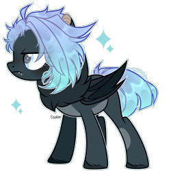 Size: 2132x2128 | Tagged: safe, artist:lazuli, artist:mint-light, imported from derpibooru, oc, oc only, bat pony, pony, bat pony oc, bat wings, chest fluff, commission, frown, simple background, solo, transparent background, wings, ych result