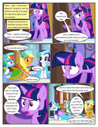 Size: 612x792 | Tagged: safe, artist:newbiespud, edit, edited screencap, imported from derpibooru, screencap, applejack, rainbow dash, rarity, twilight sparkle, earth pony, pegasus, pony, unicorn, comic:friendship is dragons, a canterlot wedding, clothes, comic, dress, eyelashes, female, floral head wreath, flower, mare, raised tail, screencap comic, tail, underhoof, unicorn twilight, wide eyes