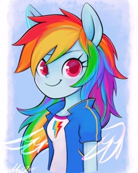 Size: 1280x1600 | Tagged: safe, artist:mn27, imported from derpibooru, rainbow dash, equestria girls, bust, colored pupils, cute, dashabetes, female, looking at you, ponied up, solo