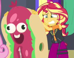 Size: 671x530 | Tagged: safe, imported from derpibooru, screencap, sunset shimmer, costume conundrum, costume conundrum: sunset shimmer, equestria girls, equestria girls series, spoiler:eqg series (season 2), cropped, female, geode of empathy, hot dog costume, magical geodes