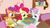 Size: 1920x1080 | Tagged: safe, imported from derpibooru, screencap, apple bloom, scootaloo, sugar belle, sweetie belle, earth pony, pegasus, pony, unicorn, the big mac question, apple bloom's bow, bow, cutie mark crusaders, female, filly, foal, food, hair bow, magic, magic aura, pie, smiling, spread wings, wings