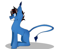 Size: 3912x3160 | Tagged: safe, artist:toptian, imported from derpibooru, oc, oc only, earth pony, pony, earth pony oc, grin, leonine tail, male, simple background, smiling, solo, stallion, transparent background