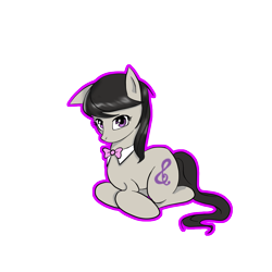 Size: 1024x1024 | Tagged: safe, artist:avirextin, imported from derpibooru, octavia melody, earth pony, pony, bowtie, female, invisible ak-47, mare, one ear down, outline, simple background, solo, transparent background