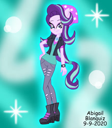 Size: 1280x1453 | Tagged: safe, artist:kova360, imported from derpibooru, starlight glimmer, equestria girls, beanie, clothes, female, hat, ponied up, pony ears, smiling, solo