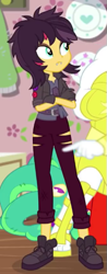 Size: 223x571 | Tagged: safe, imported from derpibooru, screencap, bulk biceps, sunset shimmer, costume conundrum, costume conundrum: sunset shimmer, equestria girls, equestria girls series, spoiler:eqg series (season 2), converse, cropped, crossed arms, shoes, vampire shimmer