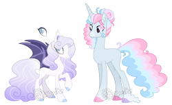 Size: 2687x1648 | Tagged: safe, artist:strawberry-spritz, imported from derpibooru, oc, oc only, bat pony, pony, unicorn, female, mare, simple background, transparent background